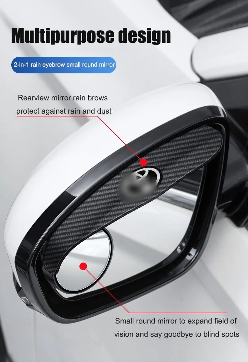 🔥Hot Selling 50%🔥 Car Rear View Mirror Small Round Mirror Rain Eyebrow