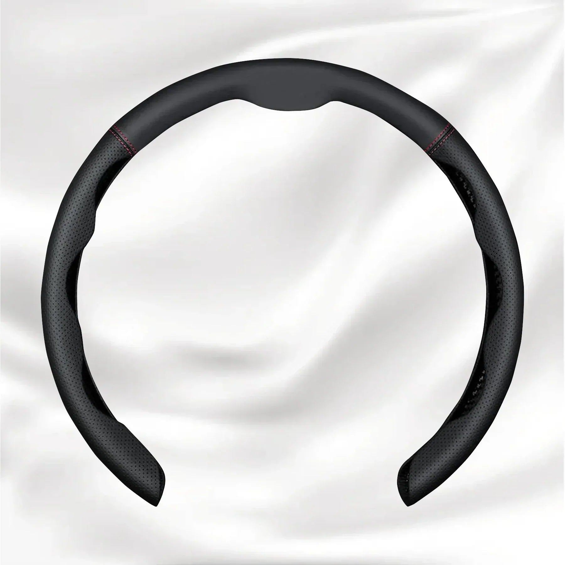 Nexi Customized Car Logo Breathable Ultra-thin 5D Leather & Carbon Car Steering Wheel Cover Universal Fit