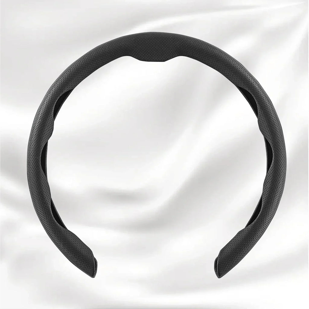 Nexi Customized Car Logo Breathable Ultra-thin 5D Leather & Carbon Car Steering Wheel Cover Universal Fit