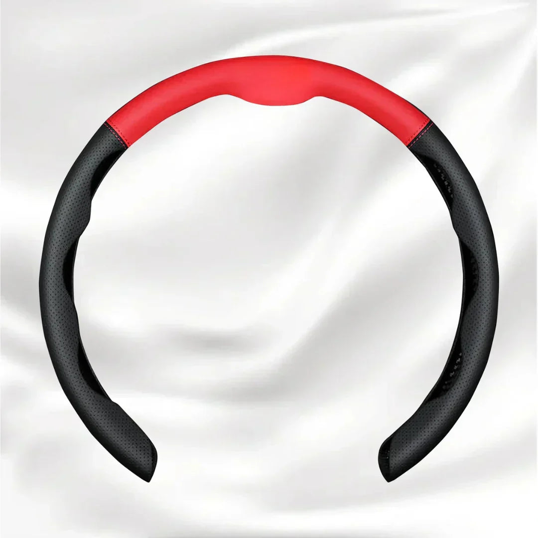 Nexi Customized Car Logo Breathable Ultra-thin 5D Leather & Carbon Car Steering Wheel Cover Universal Fit