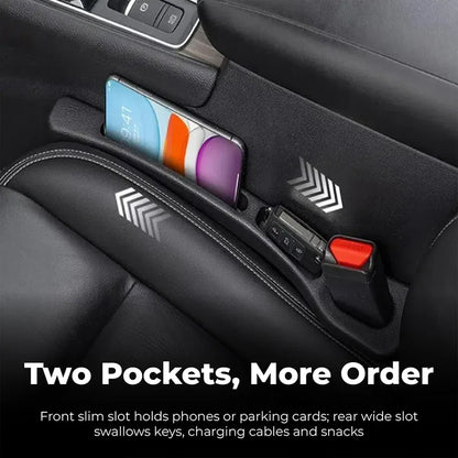 🔥Last Day 50% OFF🔥 Universal Car Seat Gap Filler Strip – Anti-Drop Pad with Seatbelt Slot