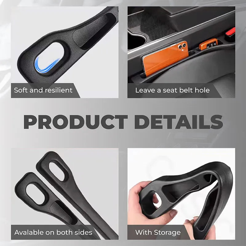 🔥Last Day 50% OFF🔥 Universal Car Seat Gap Filler Strip – Anti-Drop Pad with Seatbelt Slot