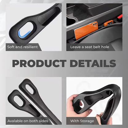 🔥Last Day 50% OFF🔥 Universal Car Seat Gap Filler Strip – Anti-Drop Pad with Seatbelt Slot